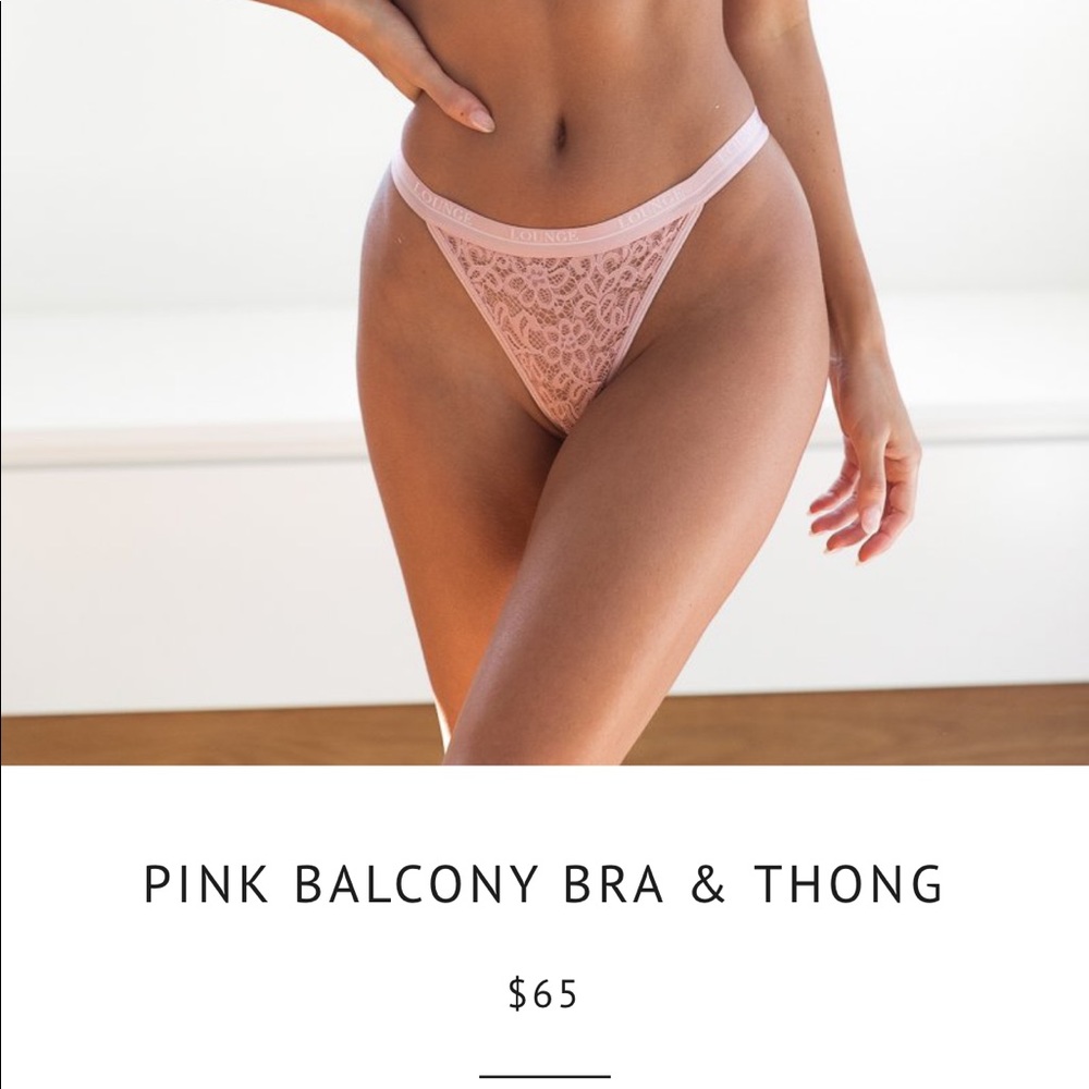 Lounge balcony thong- Pink